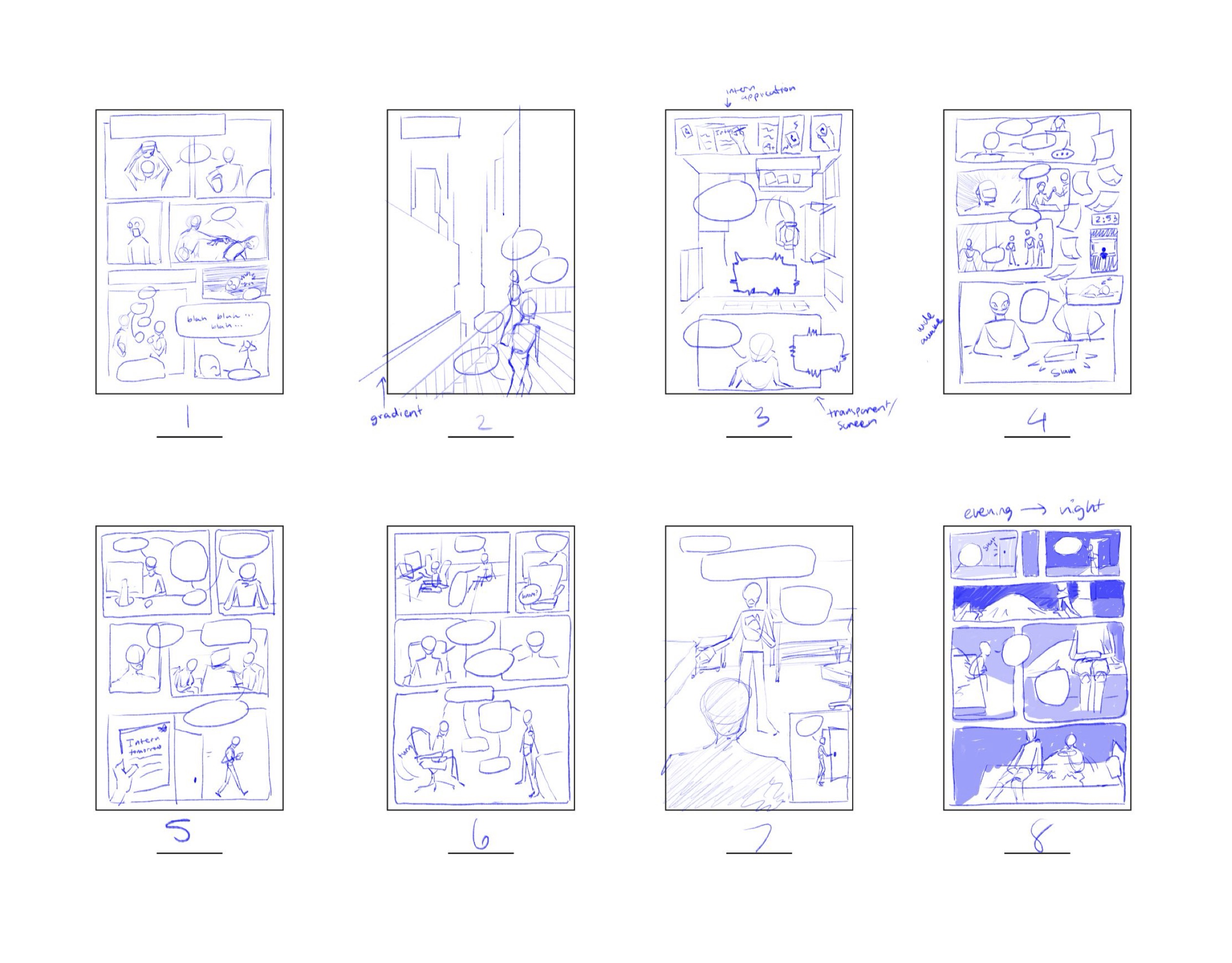 Story thumbnails p1-p8