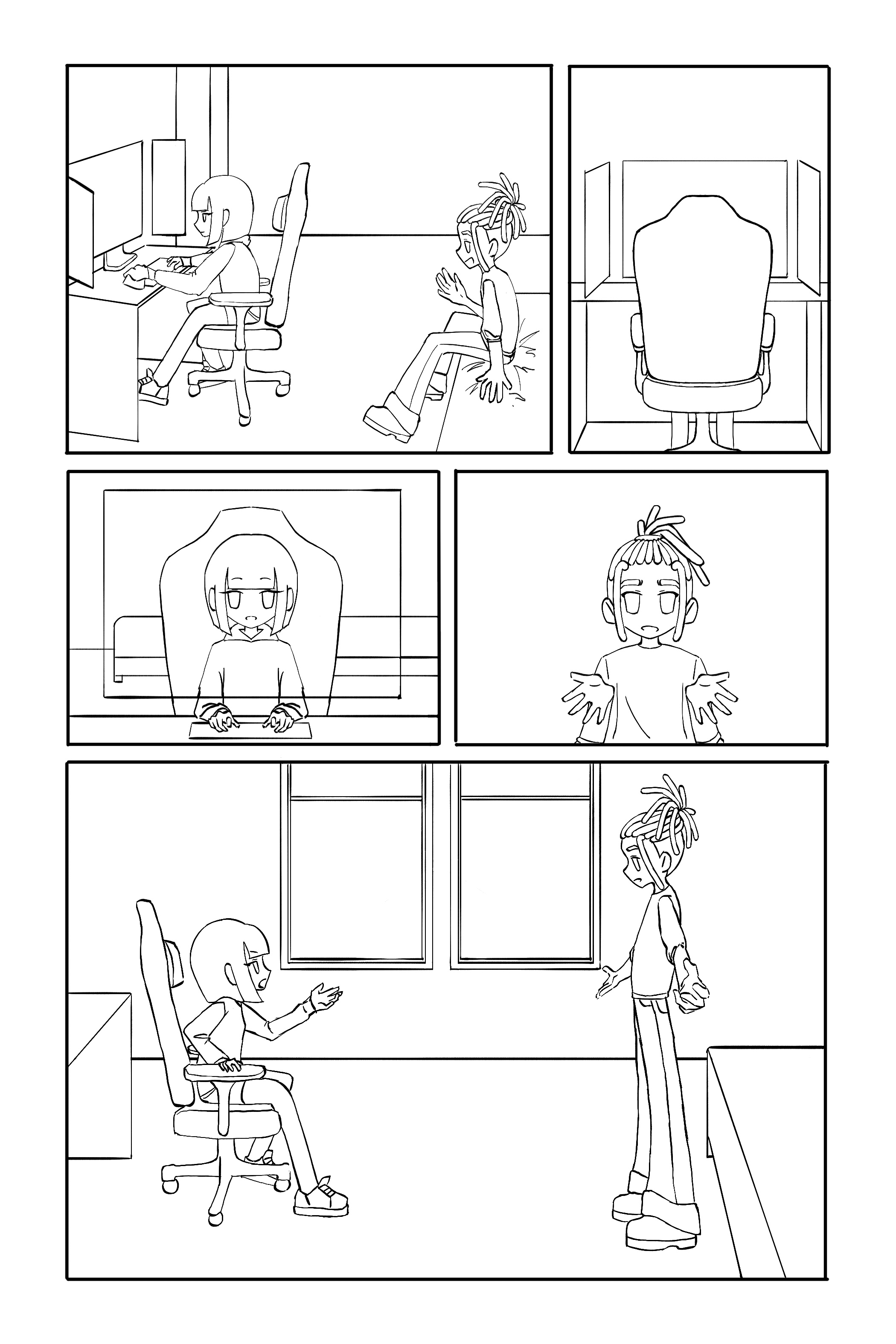Line art illustration p.6